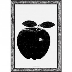 affiche deco originale pomme noire black apple The prints by Marke Newton