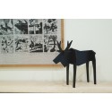 sculpture en bois renne noir nordic puzzle atelier pierre