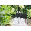 sculpture en bois renne noir nordic puzzle atelier pierre