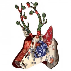 Miho Deer Head Bunches Wall Decor