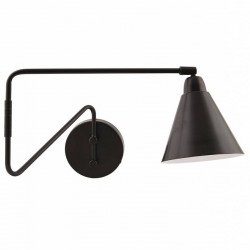 House Doctor Game Retro Swing Arm Wall Light black metal