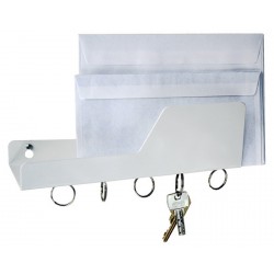 Puhlmann Porta posta e chiavi, metallo, colore: blanco