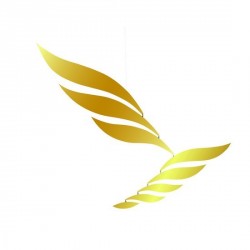 Flensted golden Rhythm dekoratives Aluminium-Metall-Mobile 72 x 70 cm