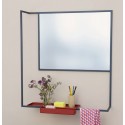 miroir design avec tablette metal noir presse citron romi