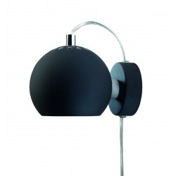 Frandsen Ball verstellbare Design-Wandleuchte mattschwarzes Metall