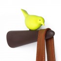 portemanteau oiseau qui bouge qualy picky bird QL10211BN-GN marron vert