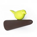 Portemanteau oiseau qui bouge qualy picky bird marron vert