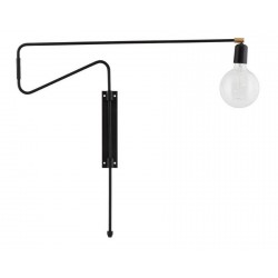 House Doctor Swing Lámpara de pared vintage con brazo flexible metal negro