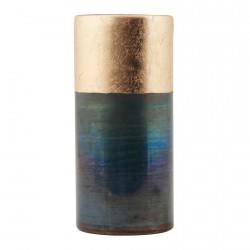 House Doctor Lost Vase Blau Gold Glas