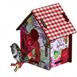 Miho "Enjoy the crumbs" Small Model Bird House Wall Decoration