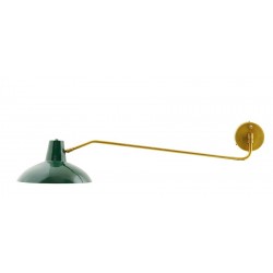 House Doctor Desk Adjustable Wall Lamp black metal brass green