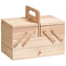 Boîte petits rangements en bois de pin naturel Zeller 