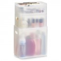 Boîtes de rangement produits de salle de bains plastique translucide Zeller set de 3