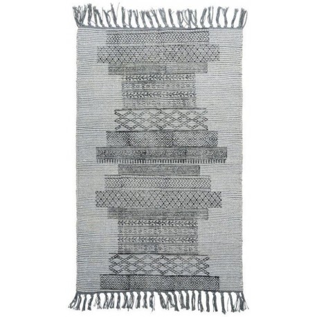 House Doctor Karma tapis déco vintage gris 90 x 200 cm