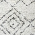 House Doctor Kuba tapis en laine blanc ivoire gris carré 180 x 180 cm