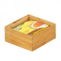 Boîte de rangement carrée en bois de bambou Zeller 15 x 15 x 7 cm