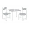 Ensemble table et 2 chaises enfants en bois gris Zeller