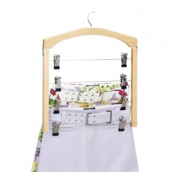 Cintre pour 4 pantalons jupes bois Zeller