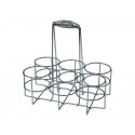 panier 6 bouteilles en metal chrome zeller 24904