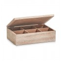 Boîte de rangement décorative en bois 9 compartiments Zeller Nordic 24 x 16 cm