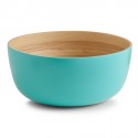 saladier en bambou turquoise d 30 cm zeller 25129