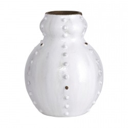 House Doctor Knots Dekorative Vase aus weißem Terrakotta
