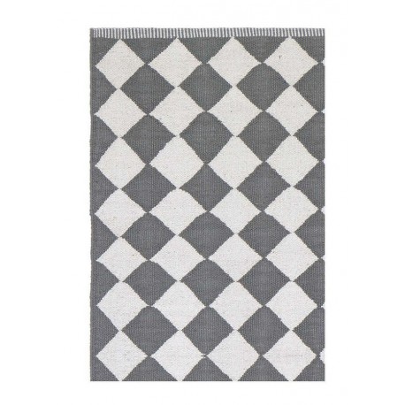 Tapis losanges gris et blanc Liv Interior Diamond 55 x 120 cm