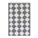 tapis losanges gris et blanc liv interior diamond 55 x 120 cm