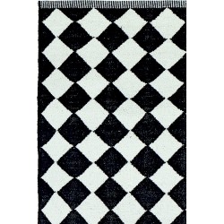 Tapis monochrome losanges Liv Interior Diamond 55 x 120 cm