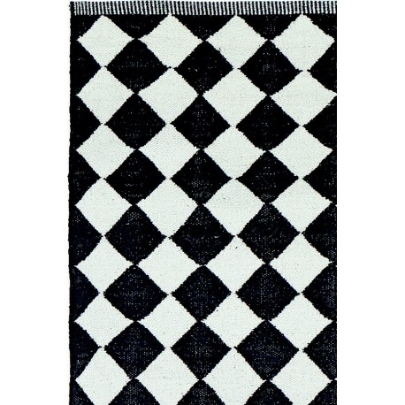 tapis monochrome losanges liv interior diamond 55 x 120 cm