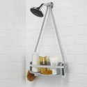 etagere de douche suspendue grise design umbra flex single 023475-918