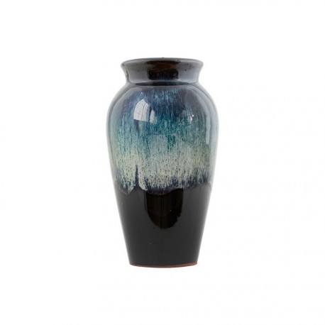 vase house doctor en ceramique reflets verts noir antique Cy0603
