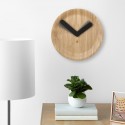 Horloge murale ronde en bois Timeflow Umbra