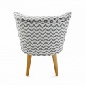 Fauteuil sans accoudoirs pied de poule blanc gris Rhombuses Versa