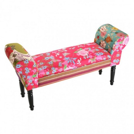 Banquette avec bras tissu patchwork multicolore Versa