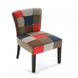 Chaise tissu patchwork canvas Versa