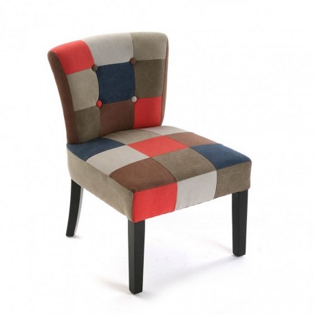 chaise fauteuil tissu patchwork canvas versa