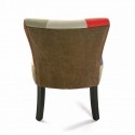 chaise fauteuil tissu patchwork canvas versa