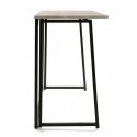 table de bureau pliante bois metal noir versa