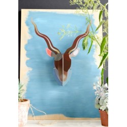 decoration murale en carton tete d antilope studio roof TTM47