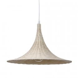 hk living lampe suspension en osier naturel trumpet D 50 cm