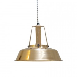 Lampe suspension industrielle HK Living Workshop laiton D 29.5 cm