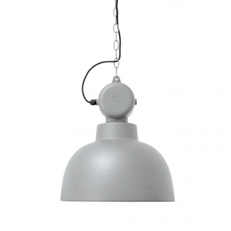 Lampe suspension HK Living Factory gris clair mat D 40 cm