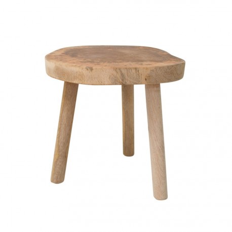 Table basse bois de mangue brut HK Living D 33 cm