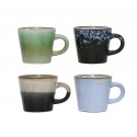 hk living tasses a cafe ceramique 70 s set de 4 CER0053