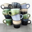 hk living tasses a cafe ceramique 70 s set de 4 CER0053