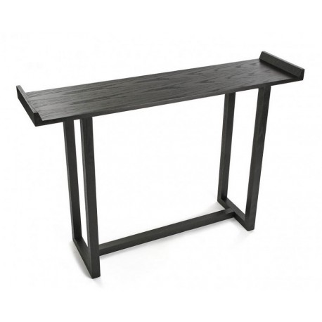 Table d'entrée console bois noir Versa Elgin