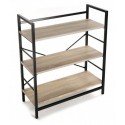 etagere bois structure metal noir 3 niveaux versa 20880012