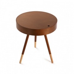 Table d'appoint ronde bois noyer Versa Prato