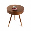 Table d'appoint ronde bois noyer Versa Prato